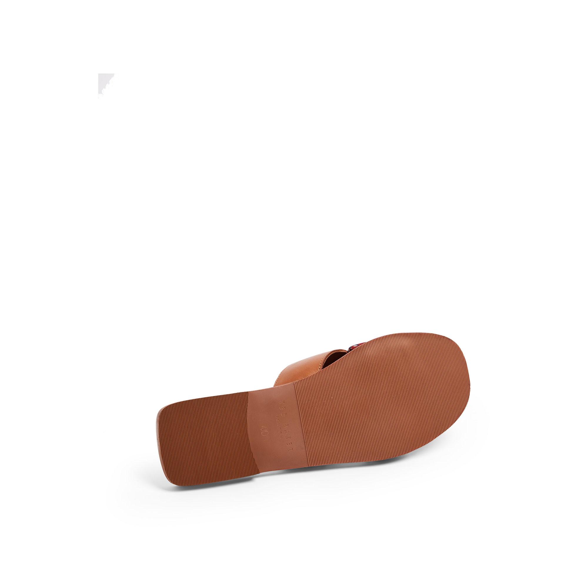 Maliya Leather Scarf-Detail Sandals